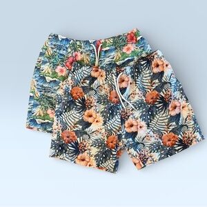 Franks Australia Floral Swim Trunks Shorts Lot of 2  XL Coastal Beach Resort